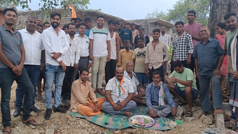 विधायक ब्यास कश्यप ने रंगमंच निर्माण हेतु किया भूमि पूजन