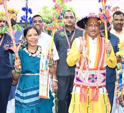 सीएम हाउस में धूमधाम से मनाया गया हरेली तिहार
