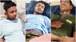 आईईडी ब्लास्ट में घायल सीआरपीएफ के जवानों को लाया गया रायपुर…