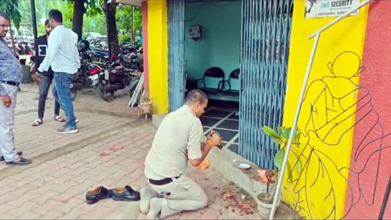 अपराध रोकने के लिए पुलिस ने किया थाने का शुद्धिकरण, लगातार दाे हत्याकांड के बाद एक्शन में रायपुर पुलिस