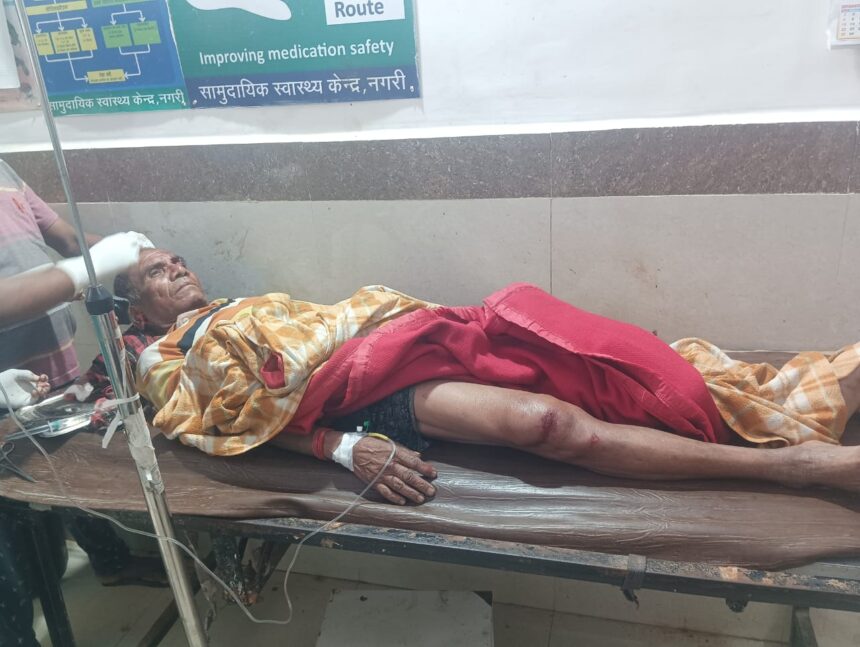 खेत गए किसान पर भालू में किया हमला, किसान को जिला अस्पताल किया गया रेफर