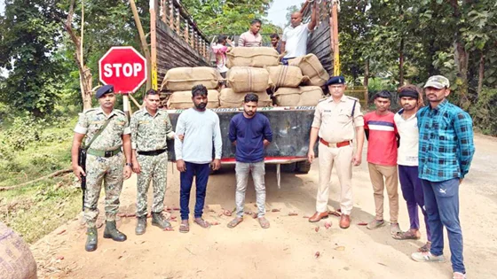 62 लाख के गांजे के साथ दो अंतर्राज्यीय तस्कर गिरफ्तार