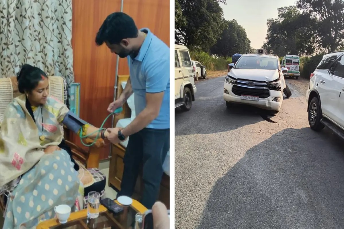 अब मंत्री लक्ष्मी राजवाड़े का काफिला हुआ हादसे का शिकार