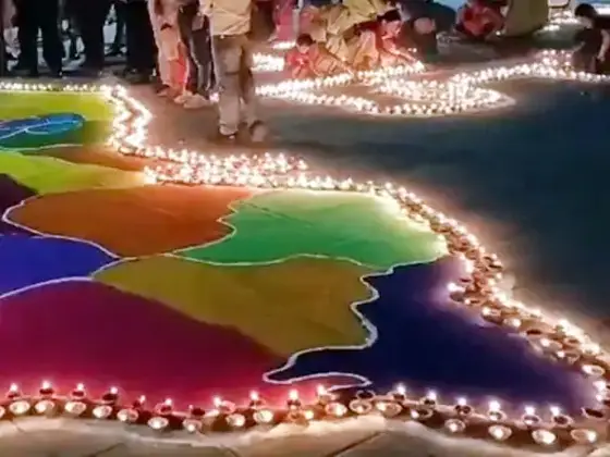 राज्य स्थापना दिवस पर प्रदेशभर में जलाए गए लाखों दीये