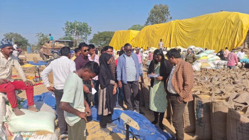 निरीक्षण के दौरान राजस्व अमले ने 12 क्विंटल पुराना धान किया जब्त