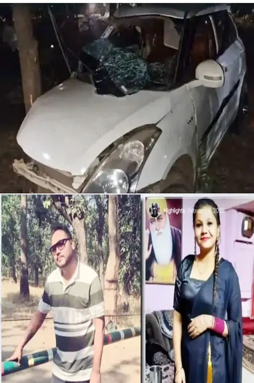 पेड़ से टकराकर झाड़ियों में घुसी कार, युवक-युवती की मौत, दो लोग जख्मी