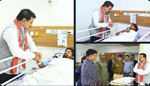IED ब्लास्ट में घायल हुए जवानों से मिलने पहुंचे उपमुख्यमंत्री विजय शर्मा, स्वास्थ्य और घटना की ली जानकारी