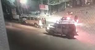 CSP की गाड़ी को शराबी ने मारी ठोकर