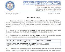 रायपुर में निकली 91 पदों पर नयी भर्ती, अंतिम तिथि 14-03-2025