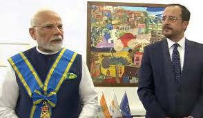 पीएम मोदी को मिला साइप्रस का सर्वोच्च सम्मान