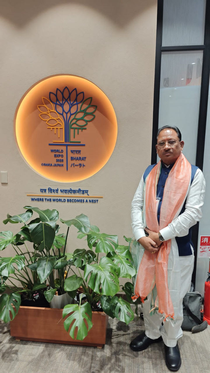 मुख्यमंत्री साय पहुँचे छत्तीसगढ़ पैवेलियन