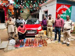 आबकारी विभाग की बड़ी कार्रवाई, 45 लीटर अवैध विदेशी शराब जब्त, आरोपी गिरफ्तार