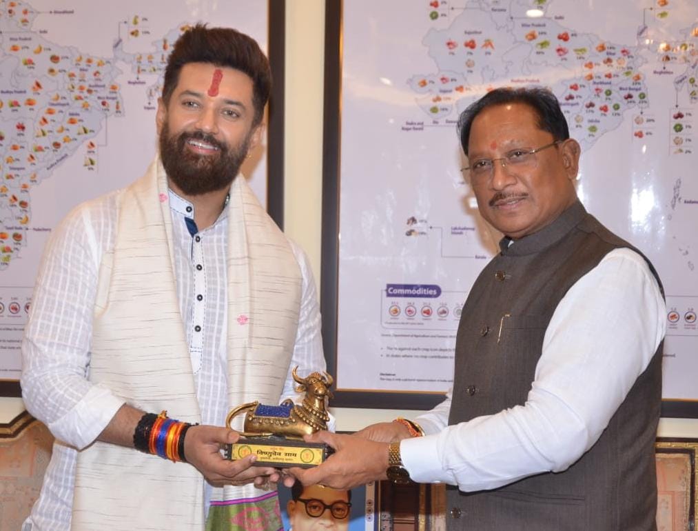मुख्यमंत्री साय की केंद्रीय मंत्री चिराग पासवान के साथ अहम मुलाकात, राज्य में खाद्य प्रसंस्करण को मिलेगी नई दिशा