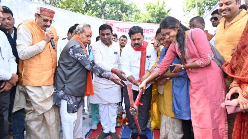 उपमुख्यमंत्री शर्मा ने 4.41 करोड़ रूपये की लागत के 250 सीटर नालंदा लाइब्रेरी का किया भूमिपूजन