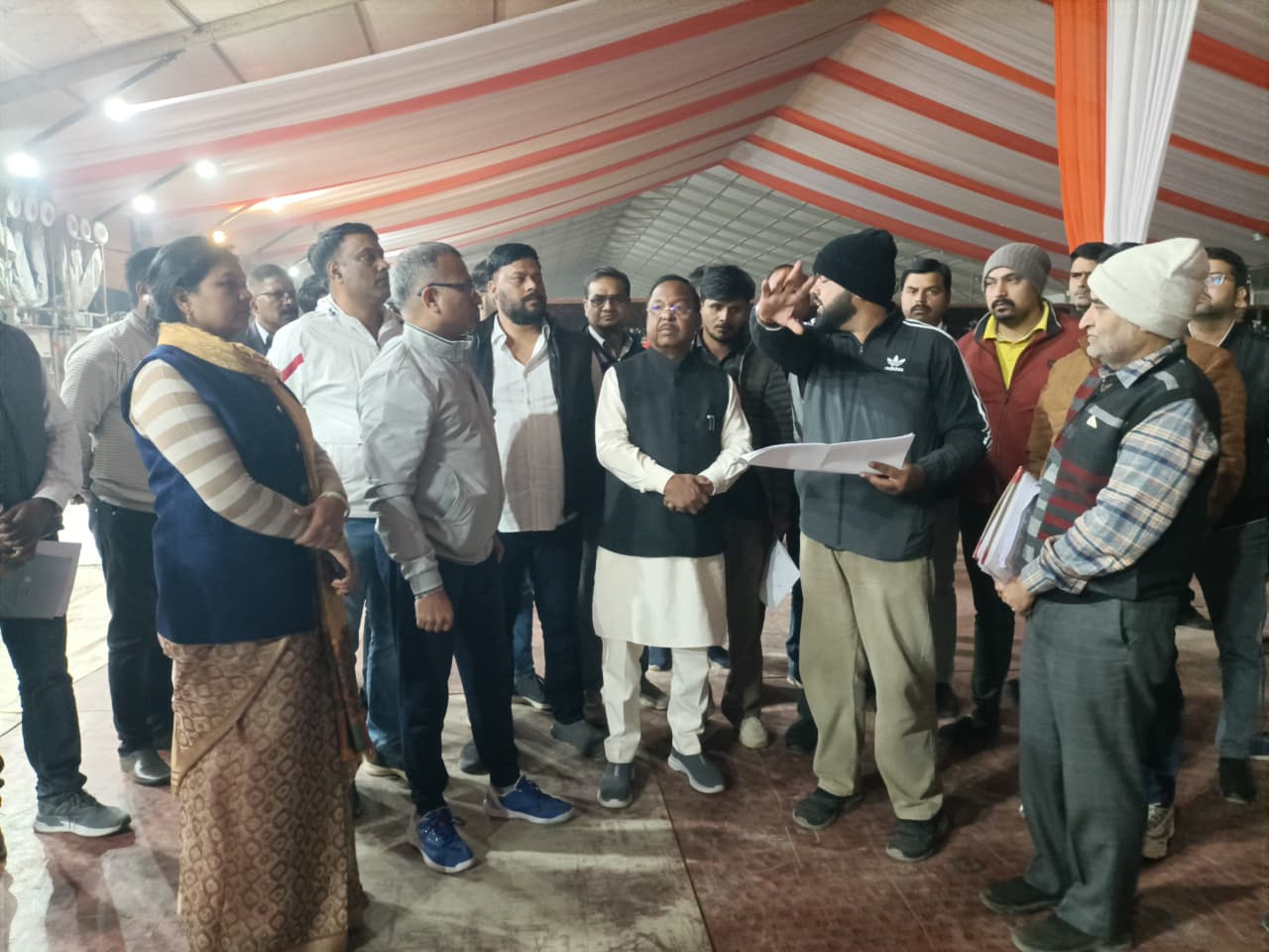 राष्ट्रपति मुर्मु का प्रस्तावित अम्बिकापुर दौरा की तैयारियों का मंत्री रामविचार नेताम ने कार्यक्रम स्थल का किया निरीक्षण